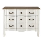 Commode en acacia et manguier blanche Commode en acacia et manguier blanche