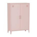 Commode / armoire en mtal rose, 2 rangements