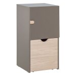 Commode colonne sur roulettes avec cube amovible - taupe