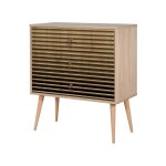 Commode effet bois beige 80x40 cm