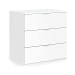 Commode effet bois blanc 77x38 cm
