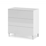 Commode effet bois blanc 80x40 cm