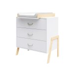 Commode  langer 3 tiroirs - table  langer amovible et matelas