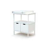 Commode à langer en bois de hêtre essentiel blanc Commode à langer en bois de hêtre essentiel blanc