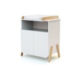 Commode à langer en bois de hêtre pirate blanc Commode à langer en bois de hêtre pirate blanc