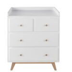 Commode  langer style scandinave 4 tiroirs blanche