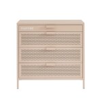 Commode mtal rose blush 4 tiroirs 80 cm
