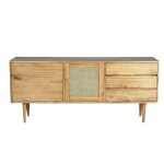 Commode en mindi massif et cannage 175 cm Commode en mindi massif et cannage 175 cm