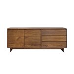Commode en mindi massif finition noyer 180 cm