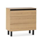 Commode de nuit 3 tiroirs couleur ch�ne