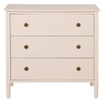 Commode compatible plan à langer 3 tiroirs beige rosé Commode compatible plan à langer 3 tiroirs beige rosé