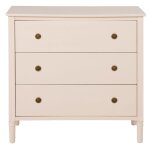 Commode compatible plan à langer 3 tiroirs beige rosé Commode compatible plan à langer 3 tiroirs beige rosé