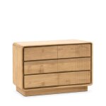 Commode en teck beige l 125 cm
