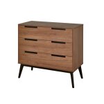 Commode vintage 3 tiroirs noyer Commode vintage 3 tiroirs noyer