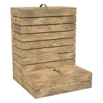 Composteur en bois traité marron 79 x 81 x 100 cm Composteur en bois traité marron 79 x 81 x 100 cm