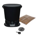 Composteur bokashi en plastique recyclé, noir, 15, 3l + 1kg activateur Composteur bokashi en plastique recyclé, noir, 15, 3l + 1kg activateur