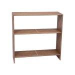 Console 2 niveaux 85 cm marron en bois