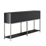 Console 2 portes abattantes l150 cm - gris anthracite