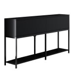 Console 2 portes abattantes l150 cm - noir