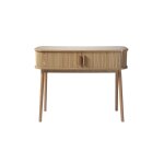 Console 2 portes coulissantes l100 cm - effet bois clair