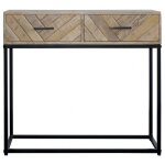 Console 2 tiroirs en manguier massif