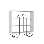 Console 4 tagres - l123 cm - blanc