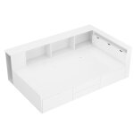 Console blanche design ondulé 3 portes Console blanche design ondulé 3 portes
