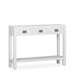 Console en bois blanc l 110 cm Console en bois blanc l 110 cm