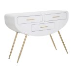 Console en bois blanc 110x40x80 cm