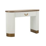 Console en bois blanc et marron 121x40x78 cm