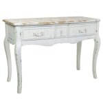 Console en bois laqu blanc 115x50x80h