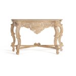 Console en bois manguier blanc vieilli Console en bois manguier blanc vieilli