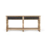 Console en bois de manguier au design artisanal Console en bois de manguier au design artisanal