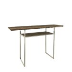 Console bois marron et inox l 120 cm
