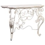 Console en bois et mtal finition vieillie 114x43x80h cm