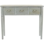 Consoles en bois d'orme gris