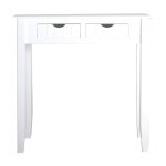 Console en bois de paulownia blanc 80x35x80 cm