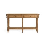 Console en bois de teck massif avec poignes en mtal