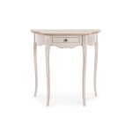 Console demi lune 1 tiroir en bois