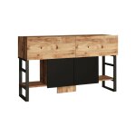 Console effet bois beige 139x43 cm