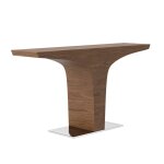 Console effet bois noyer et acier Console effet bois noyer et acier