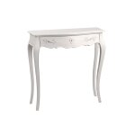 Console d'entre baroque en bois blanc