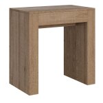 Console extensible 78x47 / 299 cm effet bois chne nature