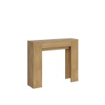 Console extensible 90x25 / 181 cm effet bois chêne nature Console extensible 90x25 / 181 cm effet bois chêne nature