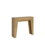Console extensible 90x25 / 181 cm effet bois chêne nature Console extensible 90x25 / 181 cm effet bois chêne nature