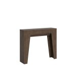 Console extensible 90x25 / 181 cm effet bois noyer