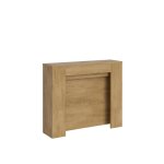 Console extensible 90x25 / 211 cm effet bois chêne nature Console extensible 90x25 / 211 cm effet bois chêne nature