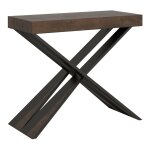 Console extensible 90x40 / 300 cm effet bois noyer Console extensible 90x40 / 300 cm effet bois noyer