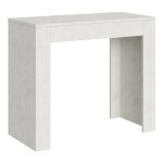 Console extensible 90x42 / 302 cm effet bois blanc Console extensible 90x42 / 302 cm effet bois blanc