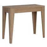 Console extensible 90x42 / 302 cm effet bois chne nature